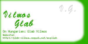 vilmos glab business card